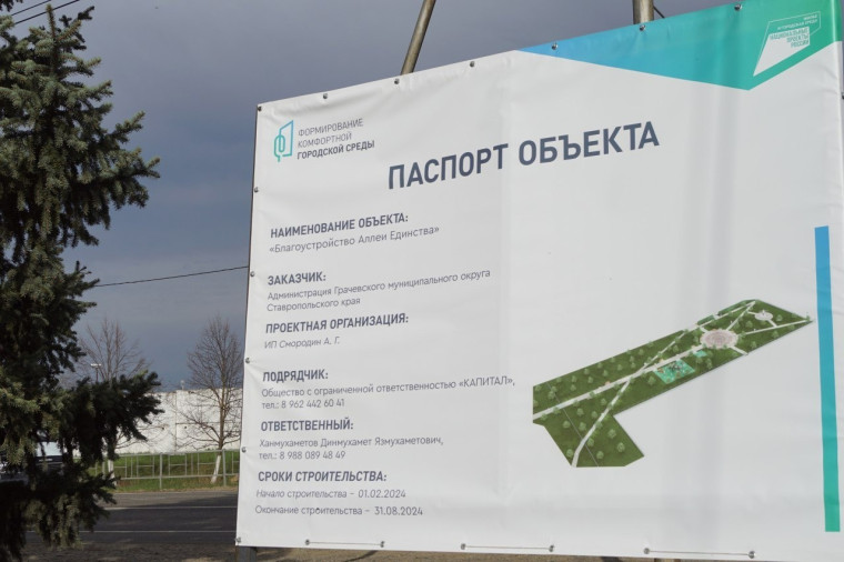 Кипит работа на Аллее Единства. Кипит работа на Аллее Единства.